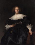 Rembrandt, Portrait of a woman with a fan (mk33)